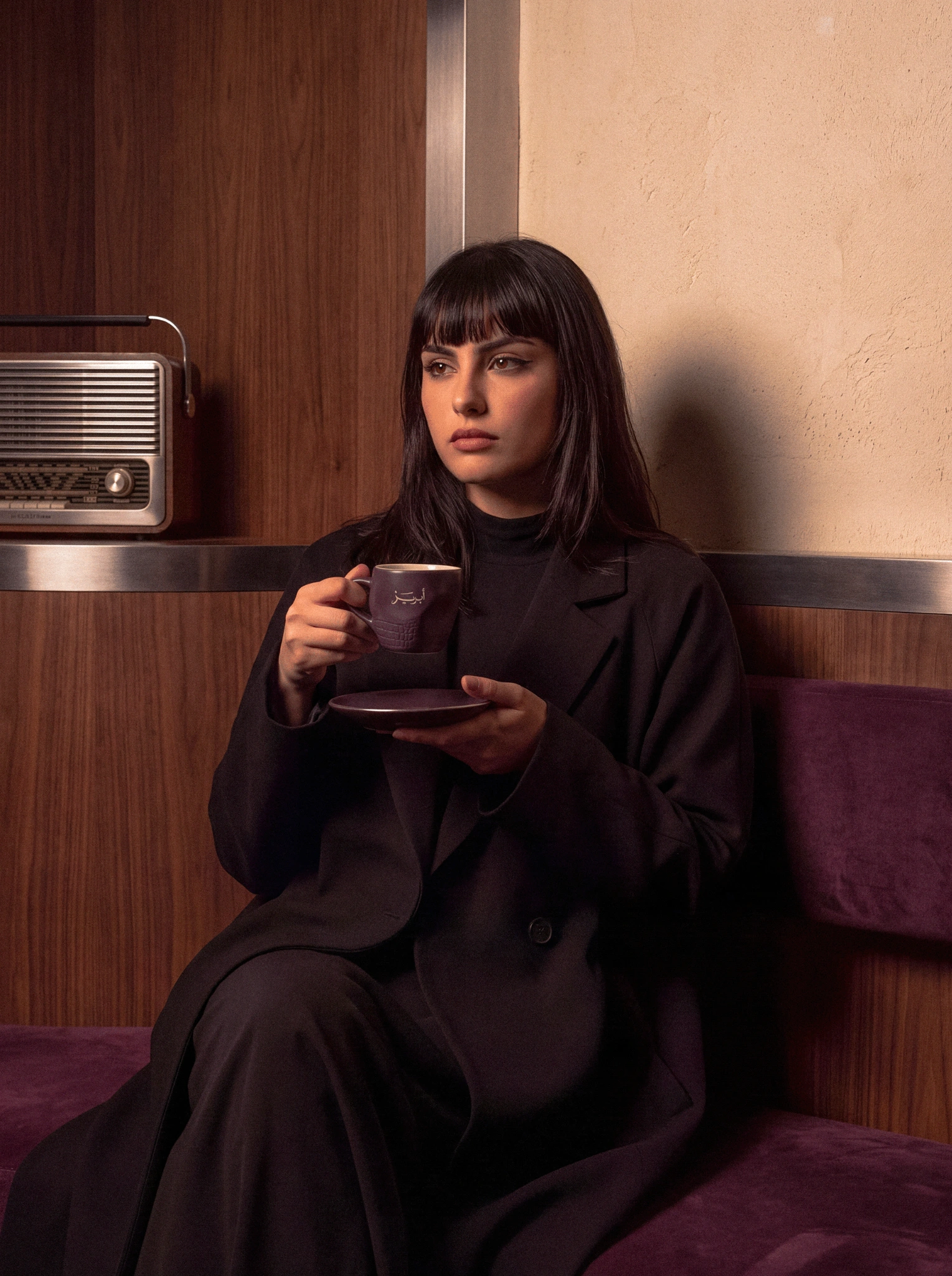 ABREEZ plum-toned coffee portrait