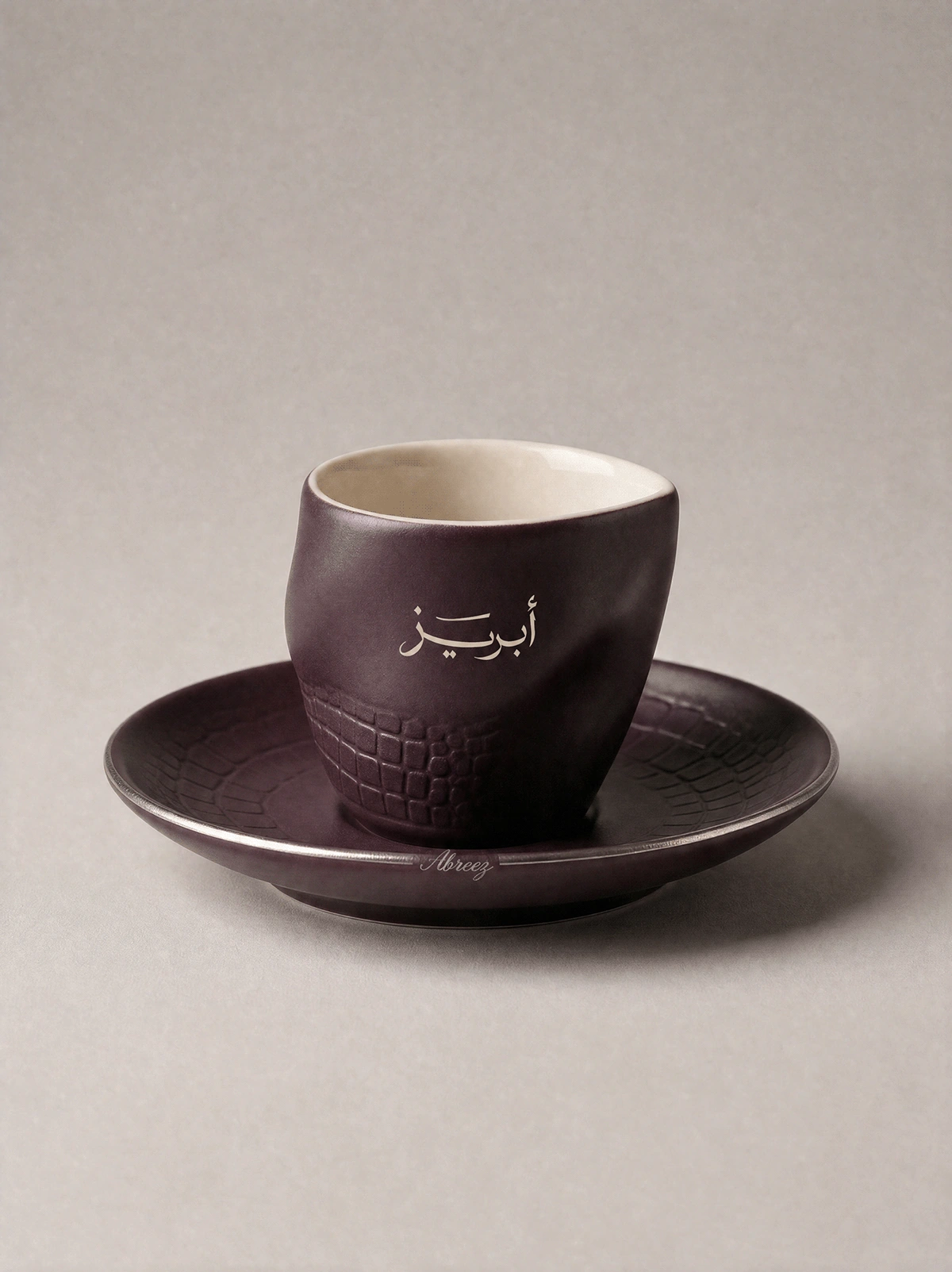 ABREEZ plum espresso cup and saucer