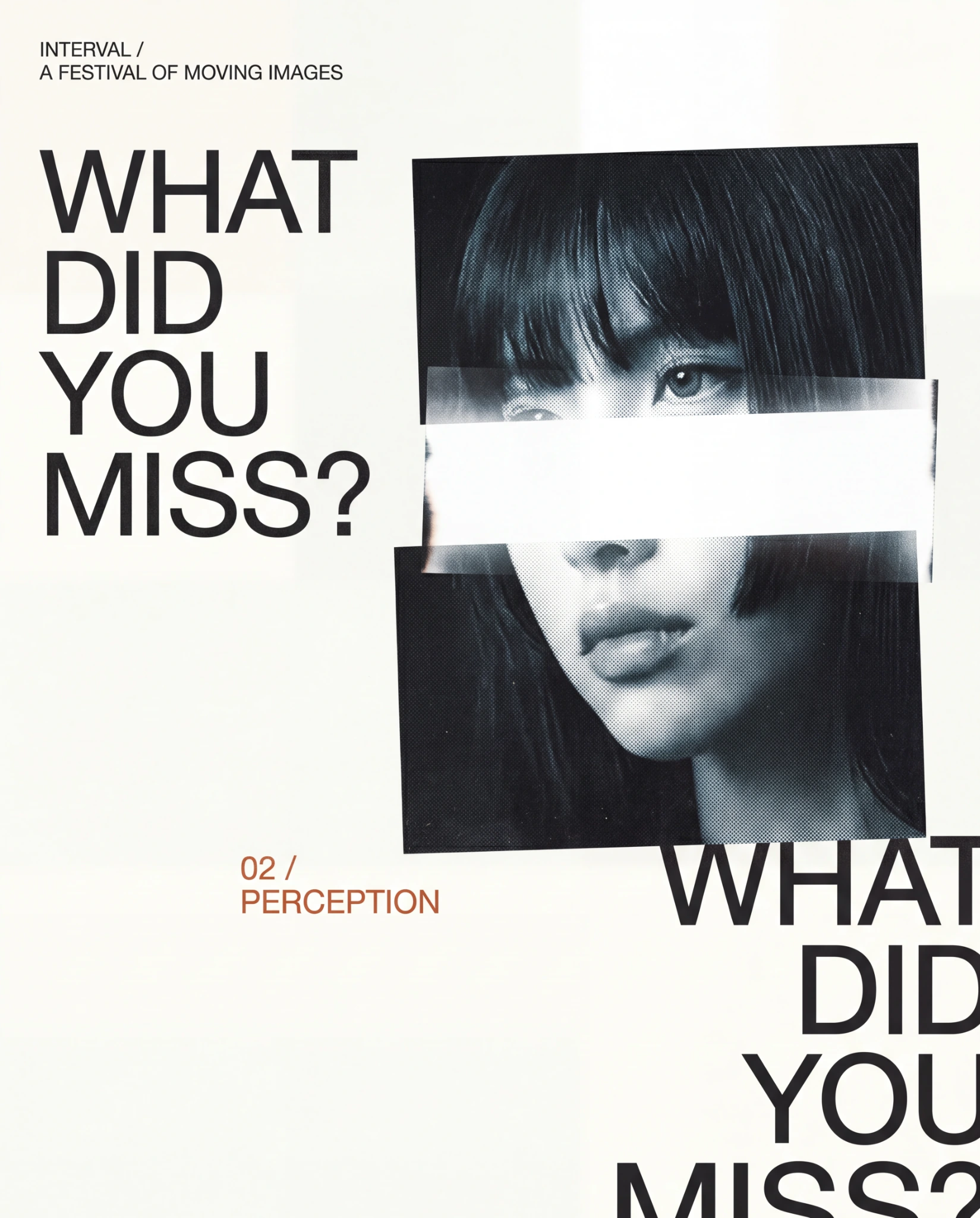 INTERVAL What Did You Miss optical interruption poster